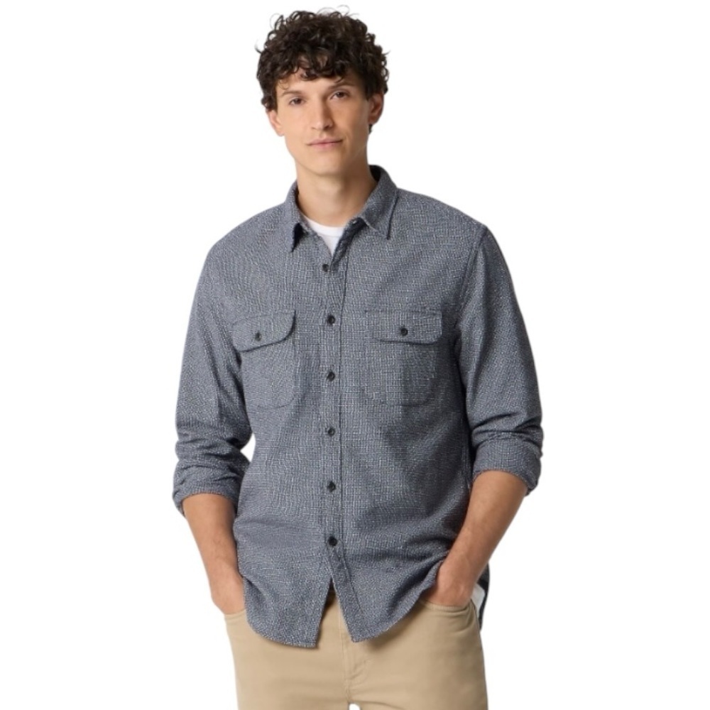 J. Crew Woven Work Shirt for Men in Blue Melange